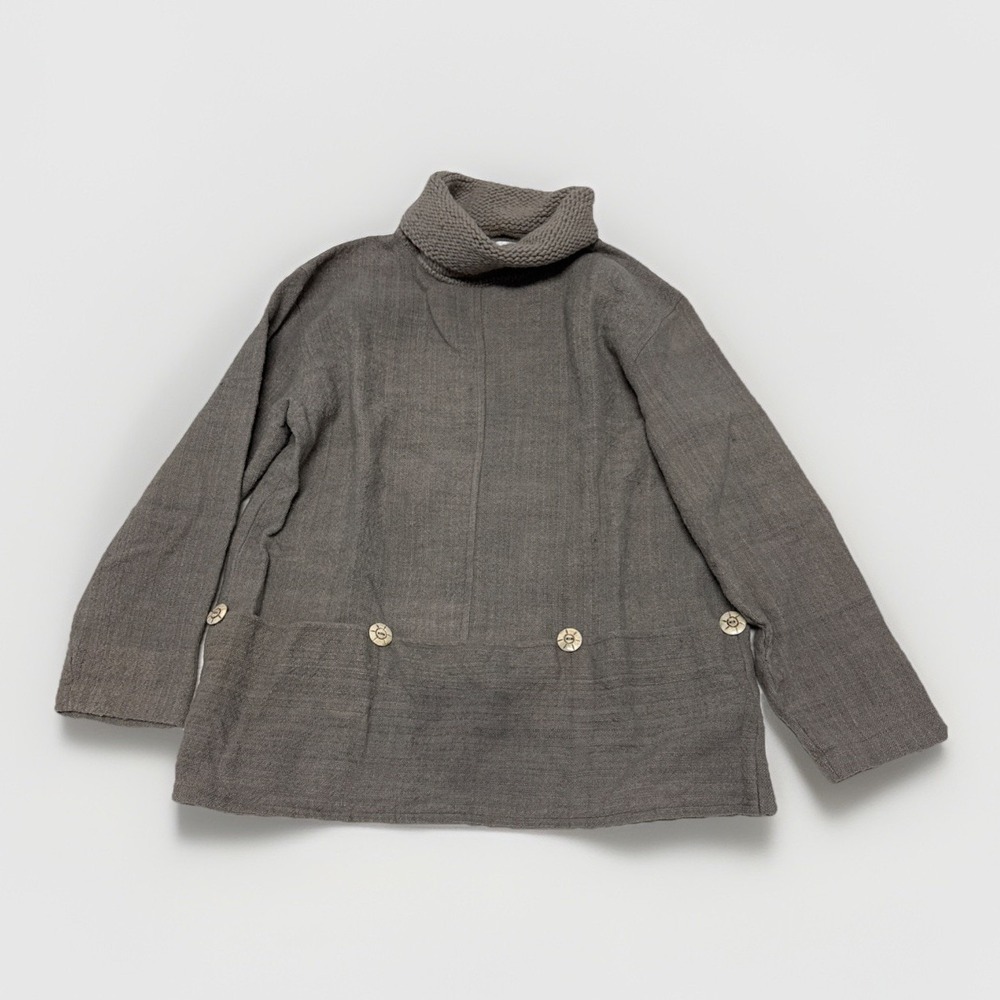 Vintage Amano 100% Wool Sweater (could Easily Fit Size S,M,L- Oversized) Grey